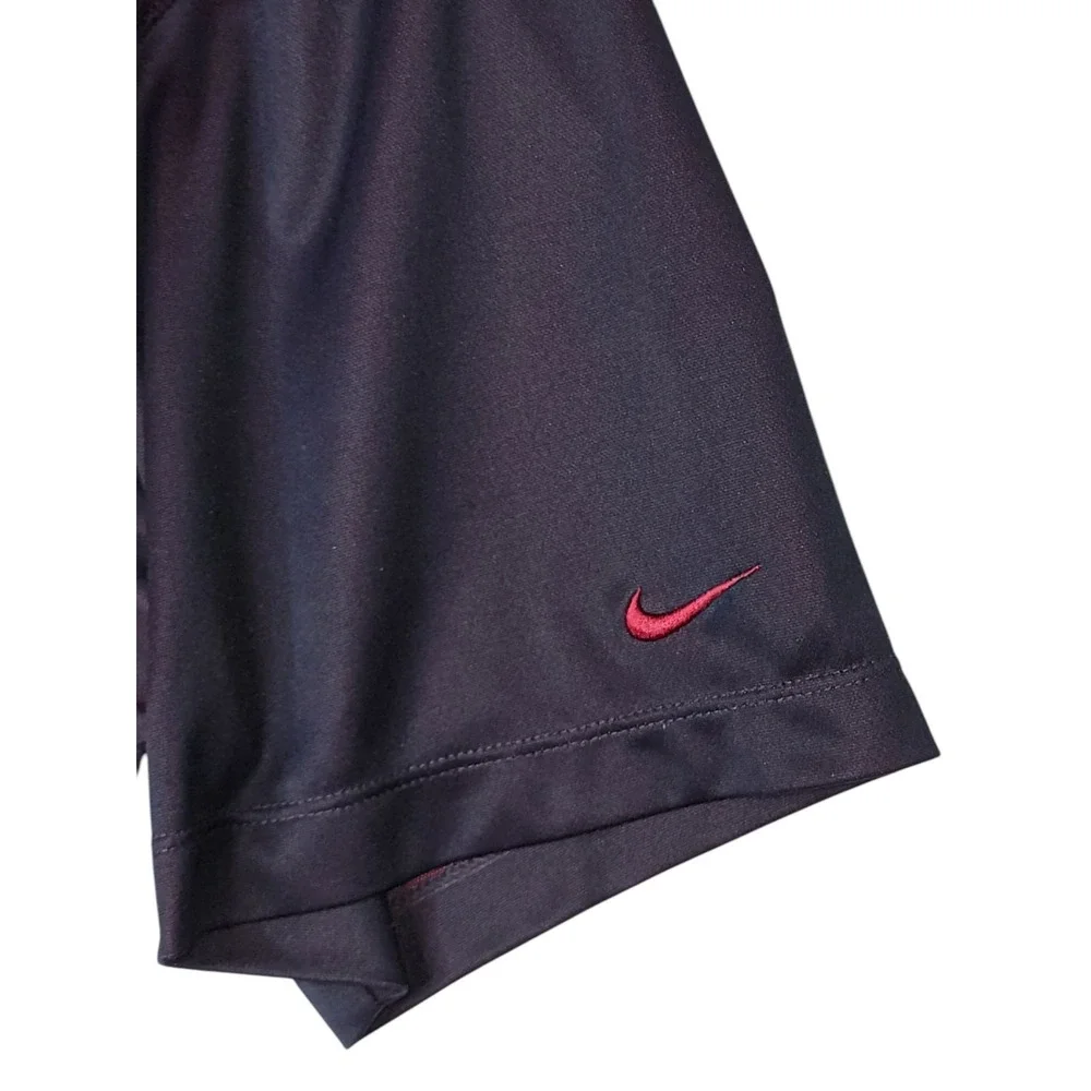 Nike Golf Polo Shirt Mens XXL Geometric Pattern‎ Black / Burgundy Active Dri-Fit